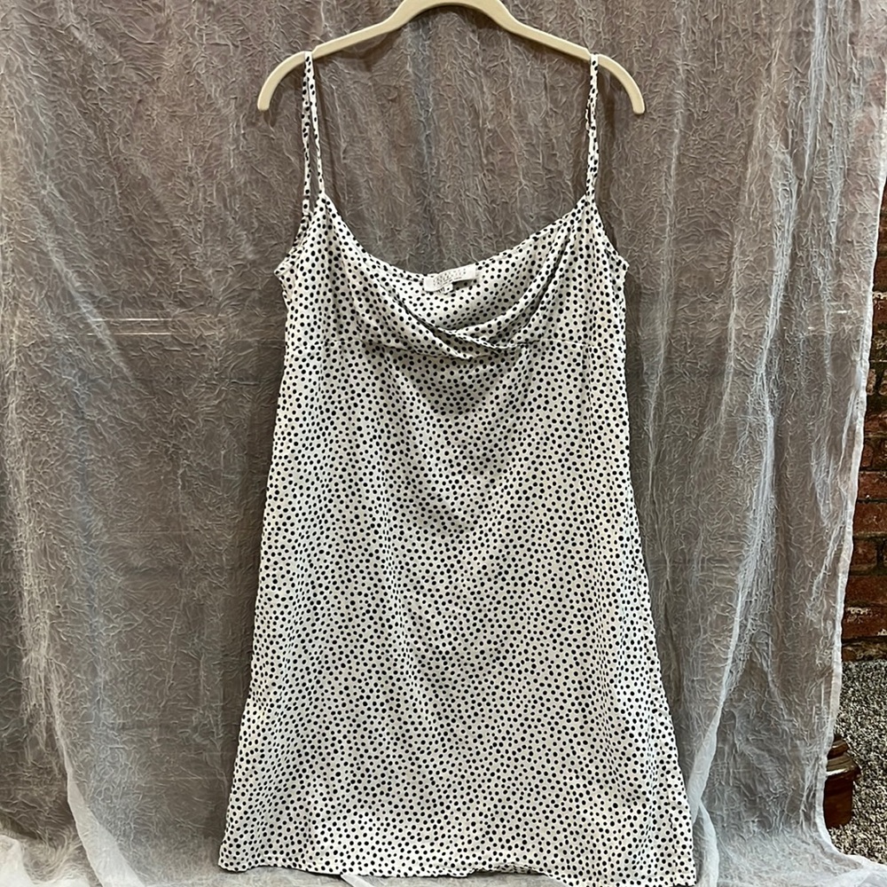 Laurence Tavernier black and white all cotton slip nightgown size small
